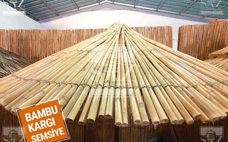 Bambu Hasır Plaj Şemsiye